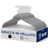 SereneLife Grucce Appendiabiti 30 Pezzi, Stampelle Armadio in Velluto Antiscivolo per Abiti, Maglioni e Vestiti da Bambini, Appendiabiti Grigi Salvaspazio