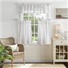 Martha Stewart Laguna - Set mantovana e ripiani per finestra, motivo a righe, colore: Moka