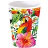 FIESTAS GUIRCA | 6 Bicchieri Usa e Getta Hawaii (240 ml) (9 cm) - Decorazione per Tavola per Feste Hawaiane e Lauree - Ideale per Celebrazioni Estive e Eventi Tropicali - Multicolore