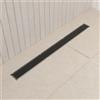 Parama Canalina doccia acciaio inox 80 cm cover in vetro nero