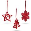 hi!dea™ Set decorazioni natalizie in feltro con 3 figure diverse DARIO personalizzate o neutre