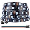 BTF-LIGHTING TM1934 (simile a WS2815) RGB Strisce programmabili LED 5050SMD + 1934 IC 5M 60leds/m 300LEDs Dream Color LED Striscia DC12V PCB nero IP30 non impermeabile per la decorazione domestica