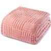 Whale Flotilla Coperta Pile, Coperta Morbida e Calda per Divano e Letto Singolo, Matrimoniale, con Motivo Jacquard Decorativo per Tutte le Stagioni, 220 x 240 cm, Rosa