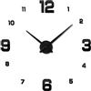 Retoo Orologio da parete 3D fai da te, diametro 60 cm, adesivo da parete, per soggiorno, cucina, ufficio, camera da letto, decorazione per la casa, movimento silenzioso, regalo moderno