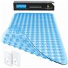 BAMONDO Tappetino da bagno antiscivolo e sensibile alla pelle (blu trasparente) - 88 x 39 cm - lavabile in lavatrice | senza muffa, senza BPA, tappetino antiscivolo per vasca da bagno con ventose