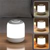 LUTW Lampada da Comodino Touch Dimmerabile, Luce Notturna Ricaricabile USB, Portatile Lampada da Comodino Camera da Letto per Cameretta Campeggio, Bianco Latte