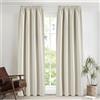 PONY DANCE Tende Oscuranti Termiche Isolanti Moderne per Soggiorno 2 Pezzi L140 x A260 cm Tenda Oscurante con Fettuccia Metodi di Sospensione Multipli, Beige Chiaro