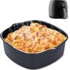 Hapivida Tortiera per Friggitrice Ad Aria, Fusto per Torta Padella per Friggitrice ad Aria Contenitori per Friggitrice ad Aria Friggitrice per HD9925 HD9860 HD9905 01(22cm)