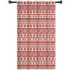 YONGFOTO 107x160cm Natale Tende con asta passante Renna rossa e geometrica Decorazione natalizia nordica Filtraggio della luce Linguetta posteriore Tenda Per cameretta dei ragazzi Vivaio