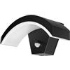 Miratic Applique da Esterno LED 9W 700lm Bianco Neutro 4000K Lampada da Esterno a Parete Illuminazione per Giardino Terrazza Balcone Garage IP54 Colore Nero (con sensore di movimento)