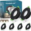 YindaLux 6x Faretti da incasso 230V 5W IP65 4000K, GU10 Faretti led soffitto Nero, Diametro Foro Ø68-80mm, Faretto led da incasso per cartongesso, cucina, Non dimmerabile