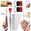 Puasok Set Di Strumenti Da Cucito Da 37 Pezzi, Kit Portatile per Cucire Aghi Sottili E Filo,Set Cucito con Rocchetti Di Filo, Infila Ago, Scucitore E Tubo Di Stoccaggio, Aghi per Quilting in Acciaio