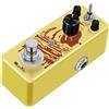 IOppWin Pedale compressore ottico per chitarra elettrica e basso, classico effetto analogico Comp con Smooth Attack & Decay, True Bypass, alloggiamento in metallo di dimensioni mini (giallo)
