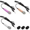 QUARKZMAN 3 Pz Mini Microfono, Mini Mic Piccolo Microfono Telefono Mic Piccolo Microfono Con Copertura In Spugna Per Registrare La Voce Del Telefono, Hot Pink/Oro/Argento