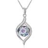 VONALA Evil Eye - Collana in argento Sterling con occhio multi/viola/collana portafortuna Ojo Turco gioielli regalo per donne ragazze figlia madre, 26*13mm, Argento sterling, Zirconia cubica