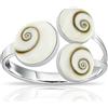 Planetys Shiva - Anello 3 nacres Argento 925 occhio di Santa Lucia, Argento 925/1000, 12, colore: argento, cod. RS-138-P