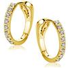 Orovi Orecchini Donna Oro Giallo 18KT Orecchini a Cerchio con Diamanti naturali, gioiello anallergico confezionato in un elegante astuccio portagioie