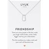 LUUK LIFESTYLE Collana con Ciondolo Diverso con carta Friendship, 50cm