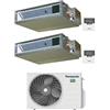 Panasonic Condizionatore Dual Split Canalizzabile Panasonic 9+12 con CU-2Z41TBE R-32 Wi-Fi Optional con Comandi a Filo