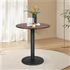 HUOLE Tavolo da bistrot/caffè/bar, tavolo da sala da pranzo, pranzo, ristorante, casa, interno in MDF con piano verniciato e telaio in acciaio, 60 x 60 x 72 cm (B)