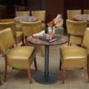 HUOLE Tavolo da bistrot/caffè/bar, tavolo da sala da pranzo, pranzo, ristorante, casa, interno in MDF con piano verniciato e telaio in acciaio, 60 x 60 x 72 cm (C)