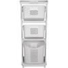 HUOLE Cesto portabiancheria, carrello portaoggetti da cucina, cestino portabiancheria con 3 cestini rimovibili, con ruote, moderno, speciale bagno e lavanderia, per giocattoli, 44 x 33 x 110 cm (1 pezzo