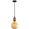 iDEGU Lampadario a sospensione vintage lampada a sospensione in metallo con portalampada E27, stile Edison, ottone