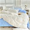 Odot Stampa Amore Cuore Set Copripiumino 4 Pezzi, Set di Biancheria da Letto con Copripiumini, Lenzuola sopra e Federe, Set Biancheria da Letto per Adulti Bambini (180x220cm,Cuore d'Amore Blu)