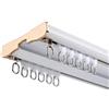 Generic Binario Tende Soffitto a Doppia, Riloga per Tende Silenzioso Sistema di Binari Scorrevoli, Scorritenda in alluminio Divisore per Stanze Camera da Letto Soggiorno Ospedale(White,1m)