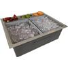 Generico Vasca 55 Cocktail in Acciaio Inox, Vaschetta Portaghiaccio con Scomparti per Frutta, 55x44x20 cm