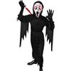 HERMORRYSS Halloween Scream Costume per Bambini, Costume Halloween per Bambini con Maschera, Guanti e Pugnale, Costume Ghostface Completo, Costume per Halloween, Carnevale, Cosplay, Festa A Tema (M)