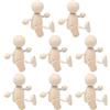Sxutop 8 Pezzi Figure in Legno da Dipingere Statuette in Legno Flessibili Bambole da Decorare Piccole Mobile Bambola Unfinished Peg Doll fai da te Crafts Giocattoli Bricolage Arti e Mestieri