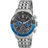 Breil Orologio UOMO MANTA 1970 quadrante MONO-COLORE NERO movimento CRONOGRAFO SOLARE e BRACCIALE ACCIAIO ARGENTO TW1820