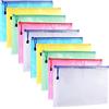 NUWIQ Borse di File, Mesh Sacchetto del Documento A3 Per Documenti, Mappe e Compiti, Colore Casuale, 10 Pezzi