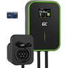 Green Cell Greencell PowerBox Wallbox 22kW RFID Caricabatterie per Auto Elettriche EV Tipo 2 Presa Display LCD Compatibile con Model 3/S/X/Y, 500e, e-208, ID.3, ID.4, ZOE, EV6, Mach-E, Megane E-Tech, ForTwo