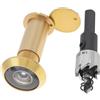 HOJLKLD Spioncino per porta In ottone 16 mm 200 gradi Spioncino ad Angolo di ampia vista Con trapano Per spessore porta 35-60 mm (Oro)