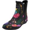 London Fog Londra Nebbia Womens Piccadilly Rain Boot, nero (Motivo floreale nero.), 42 EU