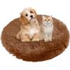 BESTORI Cuccia Cane Interno Rotondo Letto Gatto Cuscini Lavabile in Lavatrice Lettino Morbido Pelosa per Grande Medio Piccolo Cani Gatti, Marrone 4, 40 x 40 cm