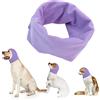 Yanmucy Cuffie per Cani, Protezione dell'Udito con Cappuccio, Scaldacollo e Orecchie per Cani e Gatti, Protezione dal Rumore, per Fare il Bagno e la Toelettatura (Viola, M)