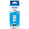 Epson 104 ecotank cyan ink bottle