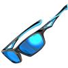 ATTCL Occhiali da sole sportivi polarizzati bambini Occhiali da sole anti UV400 per bambini e bambine dai 3 ai 10 anni JDRW001 black+Blue