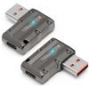 AIYEEN Adattatore USB3.1 10Gbps (2 pezzi), adattatore USB 3.1 maschio a USB-C femmina adattatore tipo C ad angolo retto 120 W connettore OTG di ricarica rapida compatibile con PC, laptop, auto USB