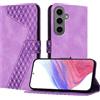 YIRRANZD Custodia per Samsung Galaxy S24 Plus, Cover a Libro in Pelle PU con Slot Cart e Silicone TPU Bumper, Flip Caso Portafoglio Cover per Samsung S24+ (Viola)