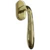effedielle MANIGLIA MARTELLINA DRY KEEP ART.1126 BALCONI FINESTRE FINITURA MARITECK ORO LUCIDO PLACCA OVALE CON MOVIMENTO IN METALLO 7X42 mm CON BOCCOLE.