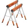 Bora Workhorse XT - Cavalletto per sega, confezione da 2 pezzi, pieghevole, resistente, regolabile in altezza, con gambe regolabili, robusto cavallo per seghe per appaltatori, banco da lavoro