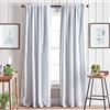 Martha Stewart Lido Linen - Coppia di tende oscuranti per finestra, foderate in schiuma, con tasca per bastone/linguetta posteriore, 241,3 cm, colore: bianco