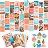 ARTIVO Peach Teal Kit Collage Estetico Parete Kit 50 Set 20,3 x 25,4 cm, VSCO Camera da Letto Ragazze, Arancio Boho Dorm Decor, Collezione Fotografica…