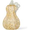 Glitzhome Zucca in vetro soffiato a mano 8,5 H Caduta Ambra Dots Vetro Zucca Tavolo Top Home Decor
