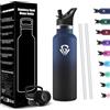 HoneyHolly Borraccia Termica Bambini 500 ML, 18/8 Acciaio Inox, Bottiglia Termica, Senza BPA, Borracce, Sottovuoto a Doppia Parete, Borracce Termiche con Cannuccia, Termos per Scuola, Sport, Outdoor