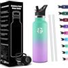HoneyHolly Borraccia Termica Bambini 500 ML, 18/8 Acciaio Inox, Bottiglia Termica, Senza BPA, Borracce, Sottovuoto a Doppia Parete, Borracce Termiche con Cannuccia, Termos per Scuola, Sport, Outdoor